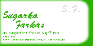 sugarka farkas business card